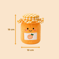 Size of the Apricot Jam toy: 19 cm high and 10 cm wide
