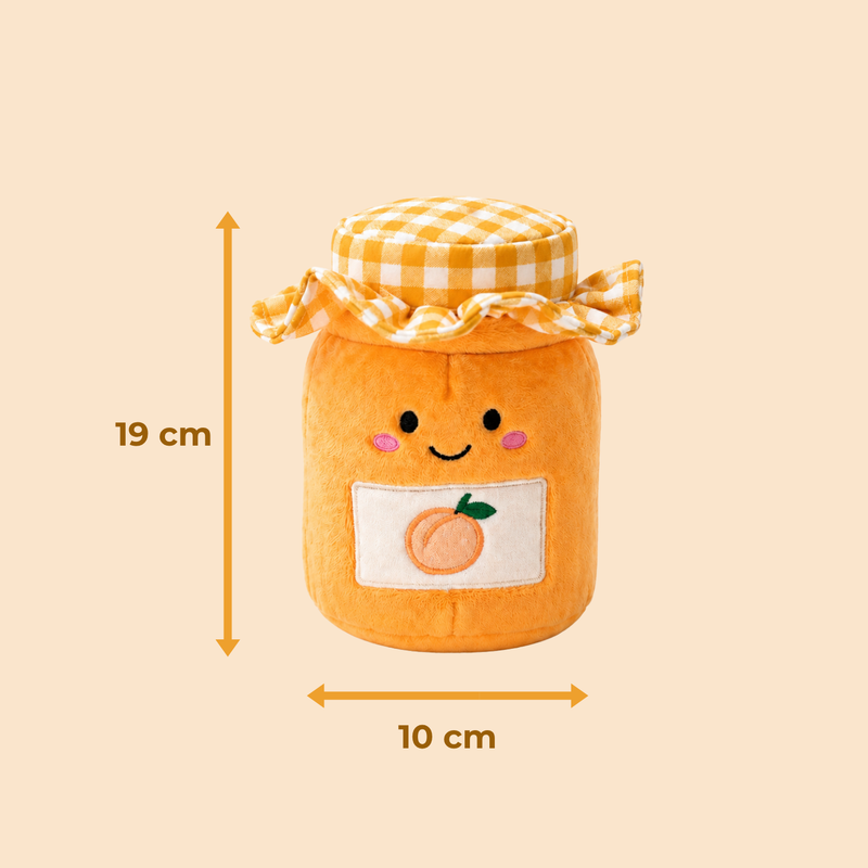 Size of the Apricot Jam toy: 19 cm high and 10 cm wide