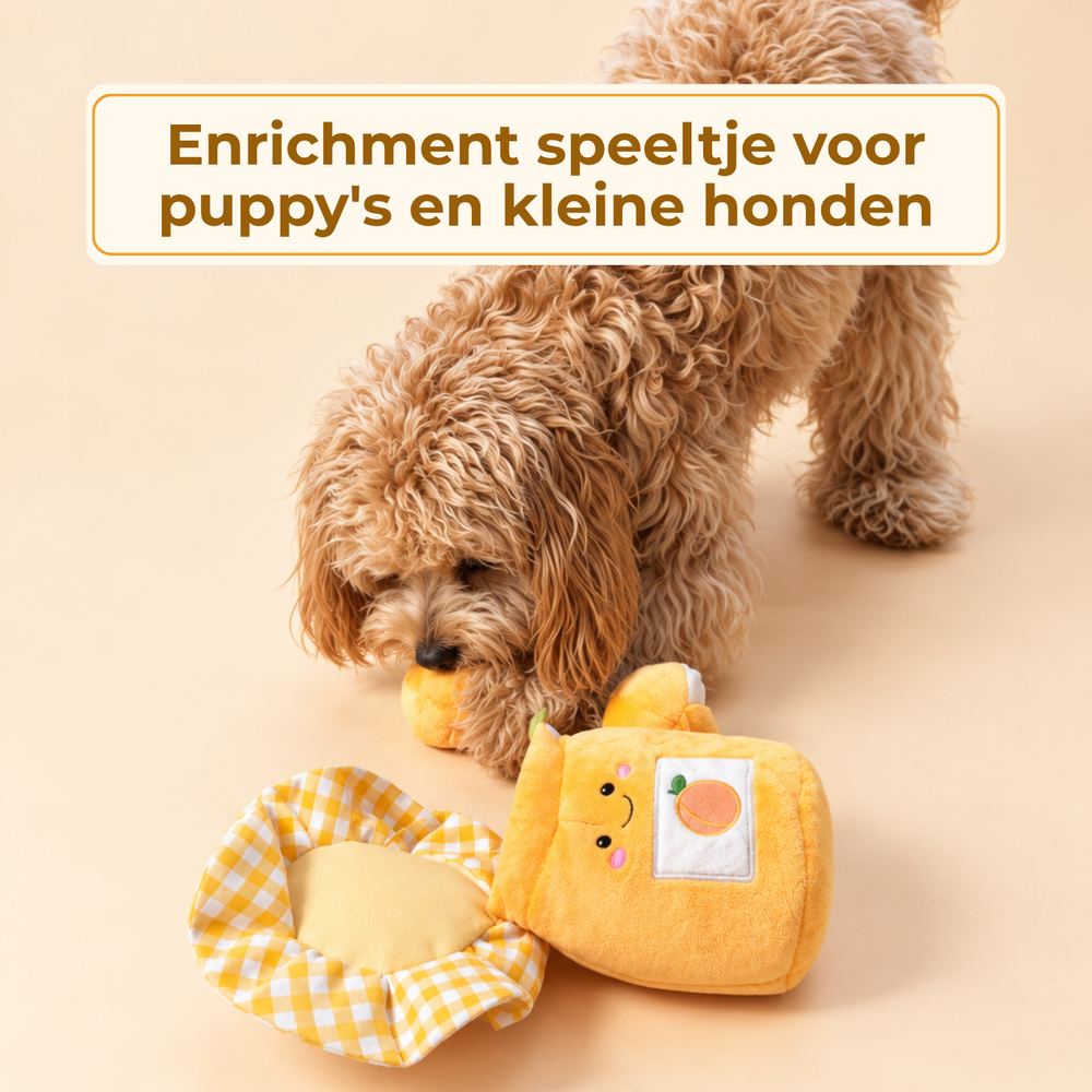 Abrikozenjam enrichment speeltje