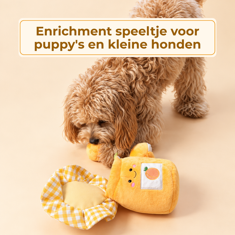 Abrikozenjam enrichment speeltje