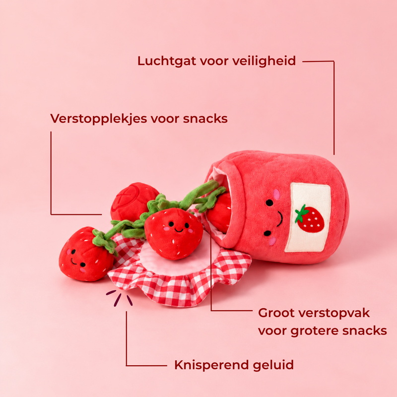 Aardbeienjam enrichment speeltje